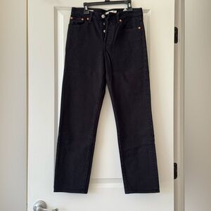 Levi's Wedgie Straight Black Jeans